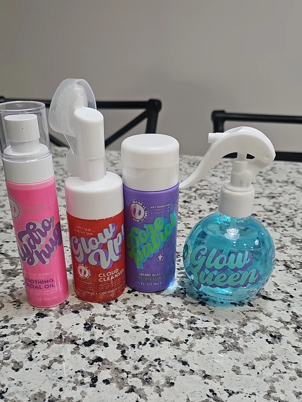 Glow Queen Colorful Skincare Set — Pink, Red, Purple, Blue